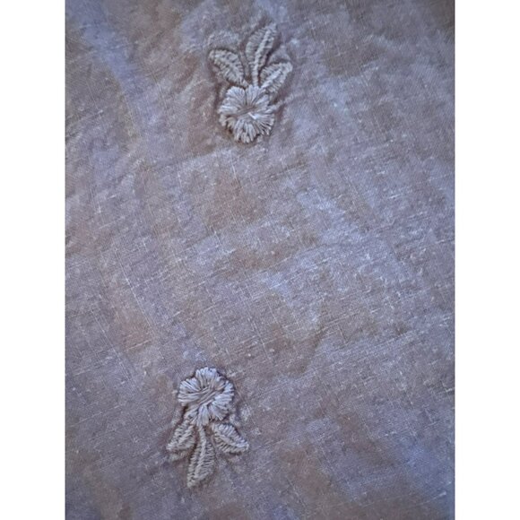 Coldwater Creek Embroidered Linen Tunic In Lavender Size PXL - Picture 6 of 9